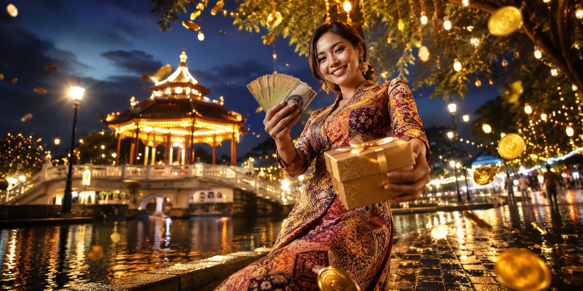 Tawaran cashback bonus bermotif batik Malaysia sempena perayaan untuk pengguna aktif base64